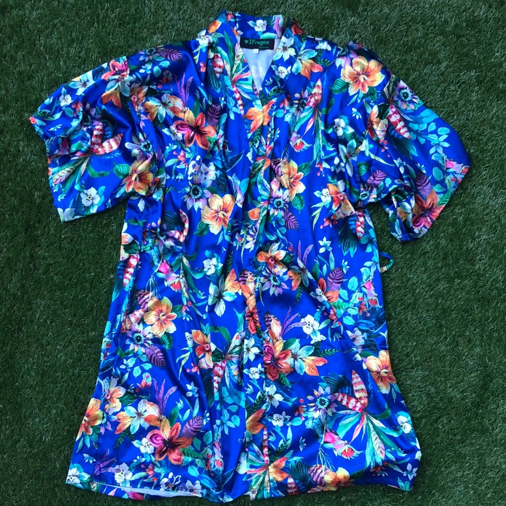 Silk Floral Robe